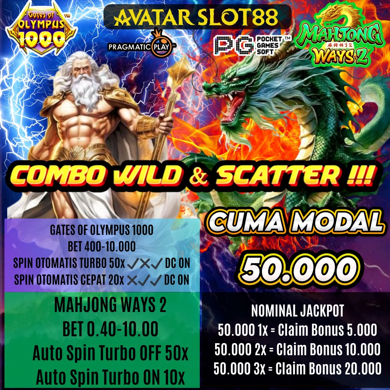 🤑🏧 PEMACU MAXWIN DENGAN BERMODAL 50.000AN FINAL GAME EVENT 🤑🏧